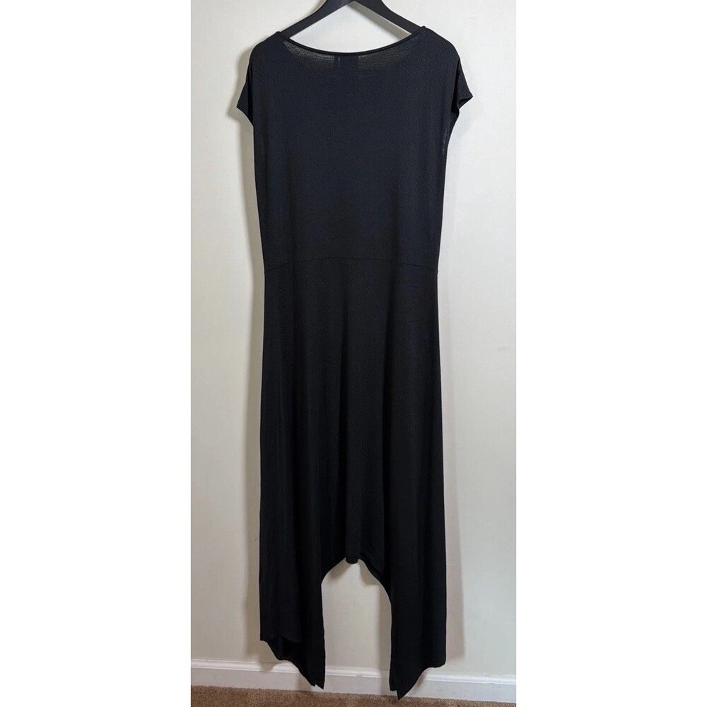 KILLSTAR Nightwane Dress XXL Black Gothic Maxi Asymmetrical Lace Up Goth - Picture 3 of 13